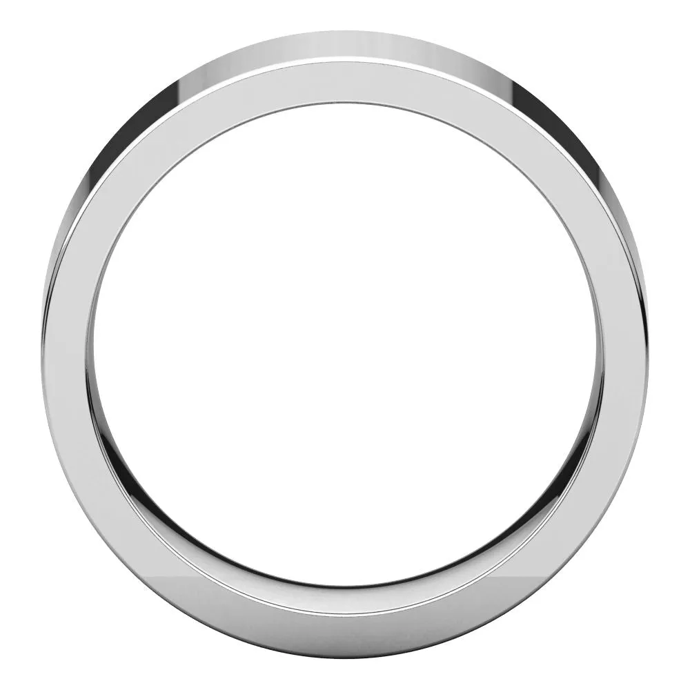 Platinum 7mm Flat Comfort Fit Band, Size 7