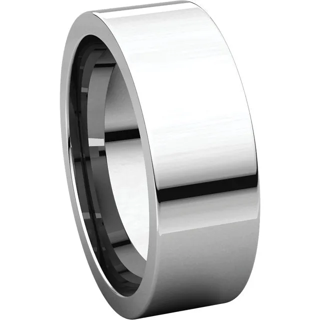 Platinum 7mm Flat Comfort Fit Band, Size 7