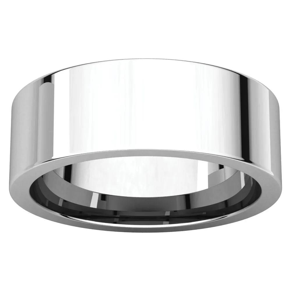 Platinum 7mm Flat Comfort Fit Band, Size 7