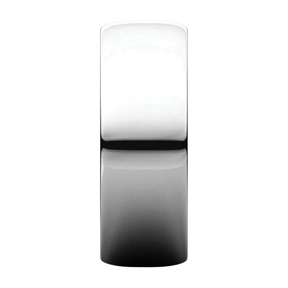 Platinum 7mm Half Round Light Band, Size 10