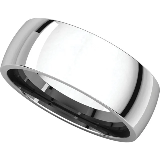 Platinum 7mm Light Comfort Fit Band, Size 9.5