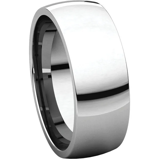 Platinum 7mm Light Comfort Fit Band, Size 9.5