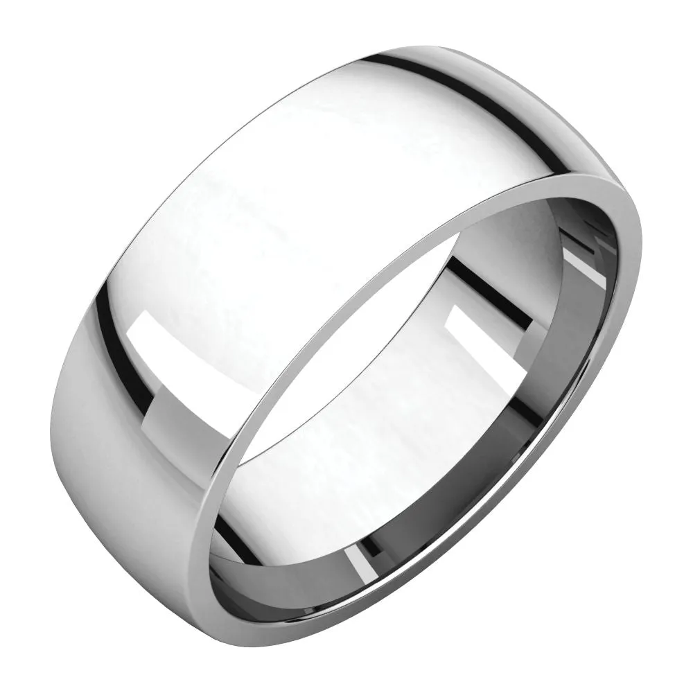 Platinum 7mm Light Comfort Fit Band, Size 9.5