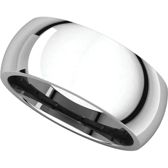 Platinum 8mm Comfort Fit Band, Size 8