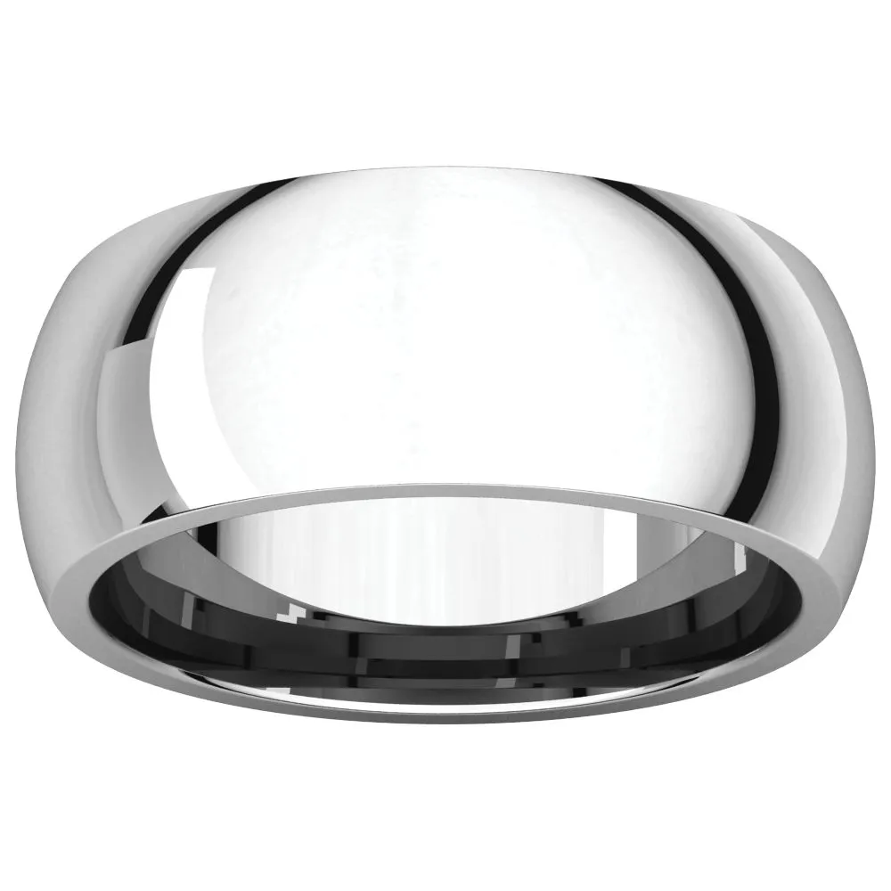 Platinum 8mm Comfort Fit Band, Size 8