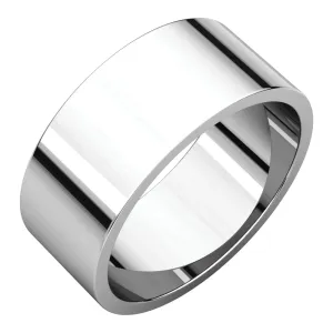 Platinum 8mm Flat Band, Size 10.5