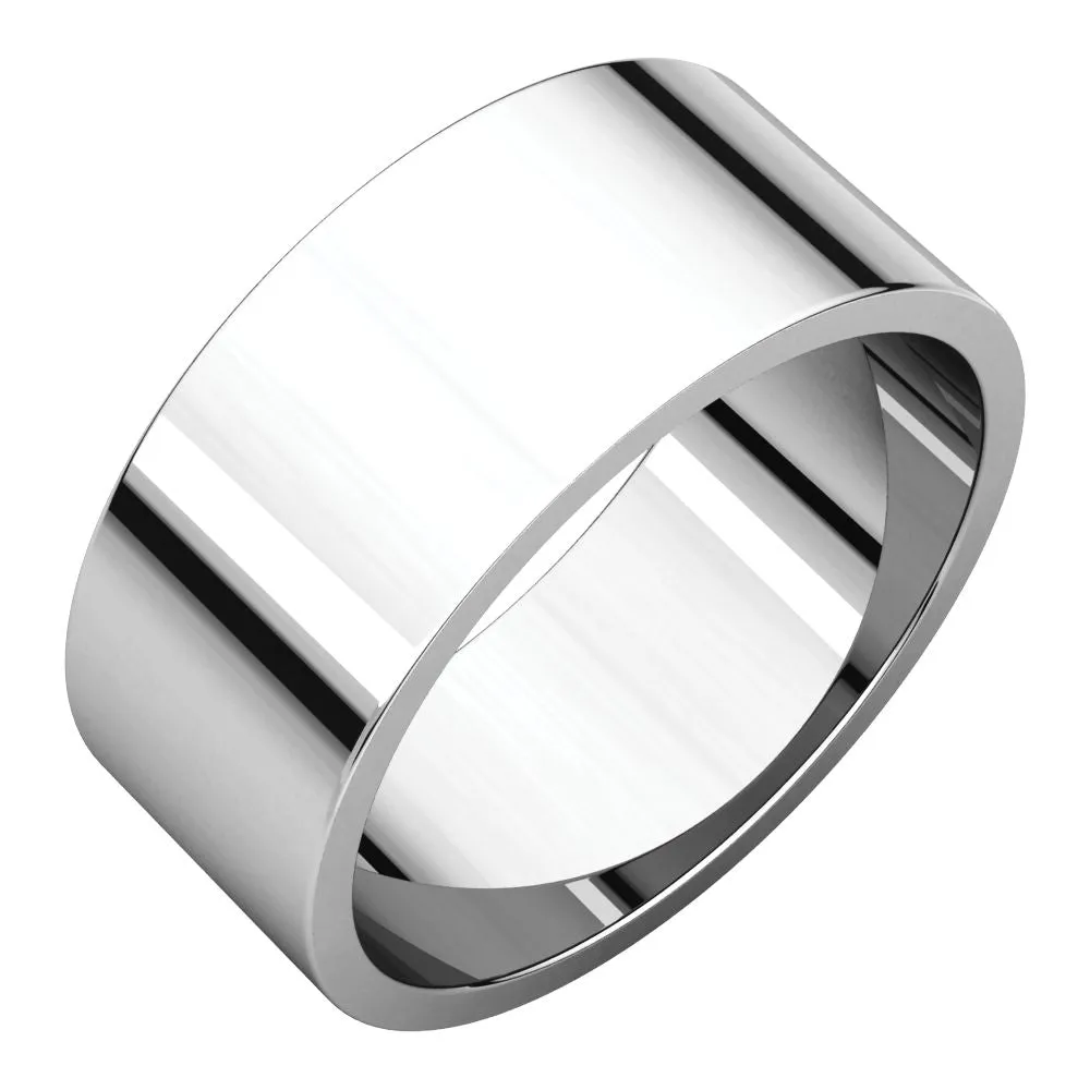 Platinum 8mm Flat Band, Size 10.5