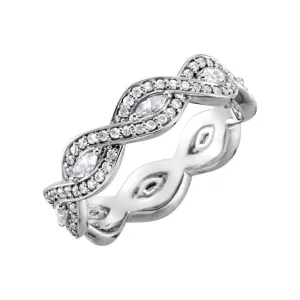 Platinum 9/10 CTW Diamond Eternity Band Size 7