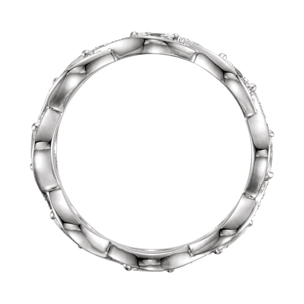 Platinum 9/10 CTW Diamond Eternity Band Size 7