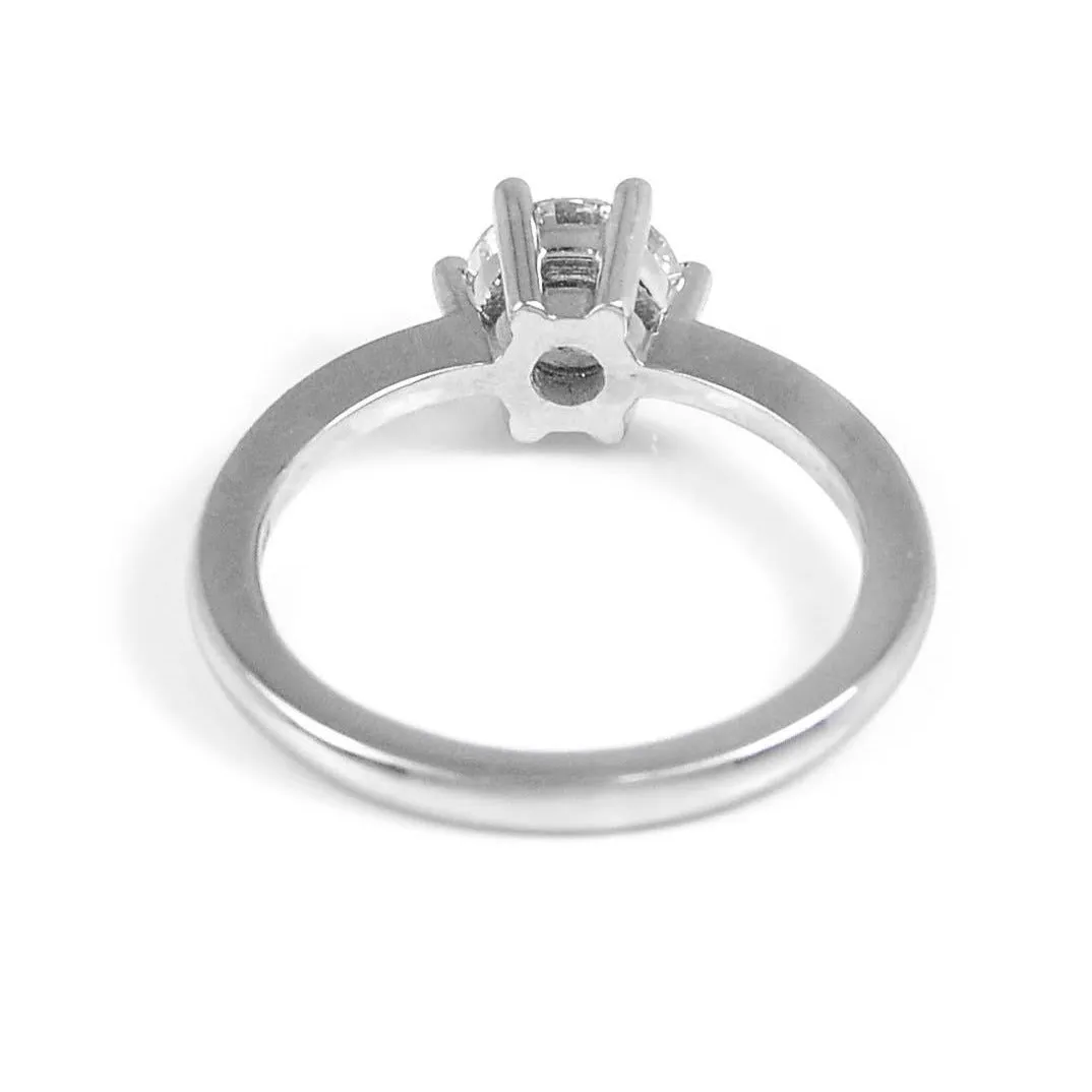 Platinum & 1.04ct Round Brilliant Cut GIA Diamond Solitaire Engagement Ring