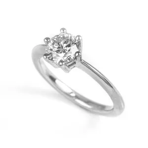 Platinum & 1.04ct Round Brilliant Cut GIA Diamond Solitaire Engagement Ring