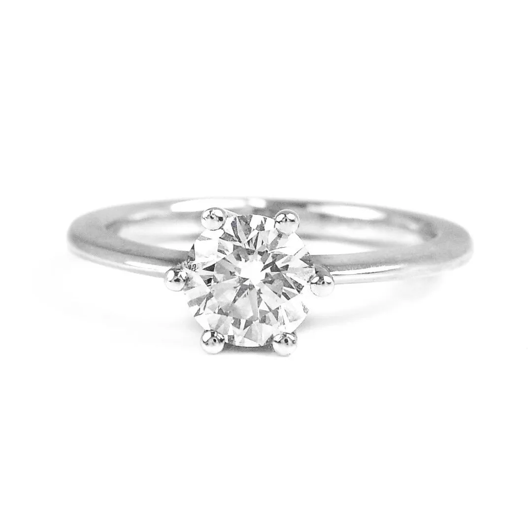Platinum & 1.04ct Round Brilliant Cut GIA Diamond Solitaire Engagement Ring