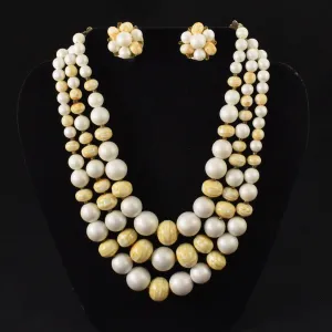 Popcorn Bead Necklace Set