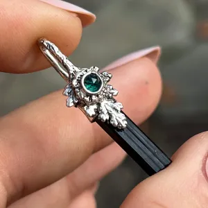 PRE-ORDER FOR KAYLA- Black Tourmaline Silver Fairy Pendant