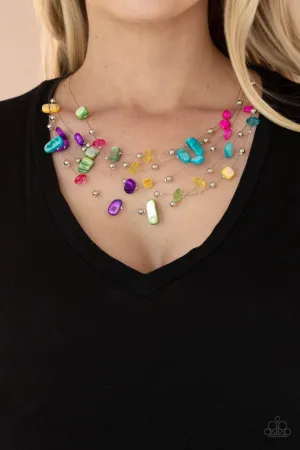 Prismatic Pebbles Multi Paparazzi Necklace