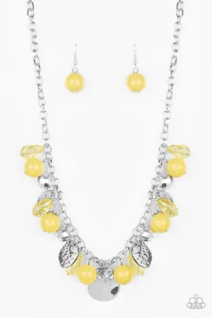 Prismatic Sheen Yellow Paparazzi Necklace
