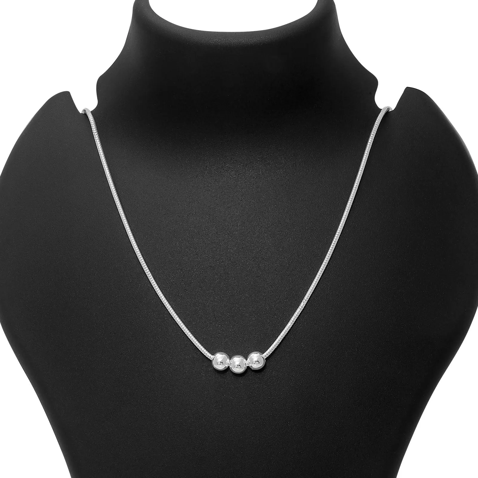 Pure 925 Silver Necklace - Made of Silver Beads