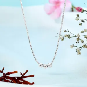 Pure 925 Silver Necklace - Made of Silver Beads