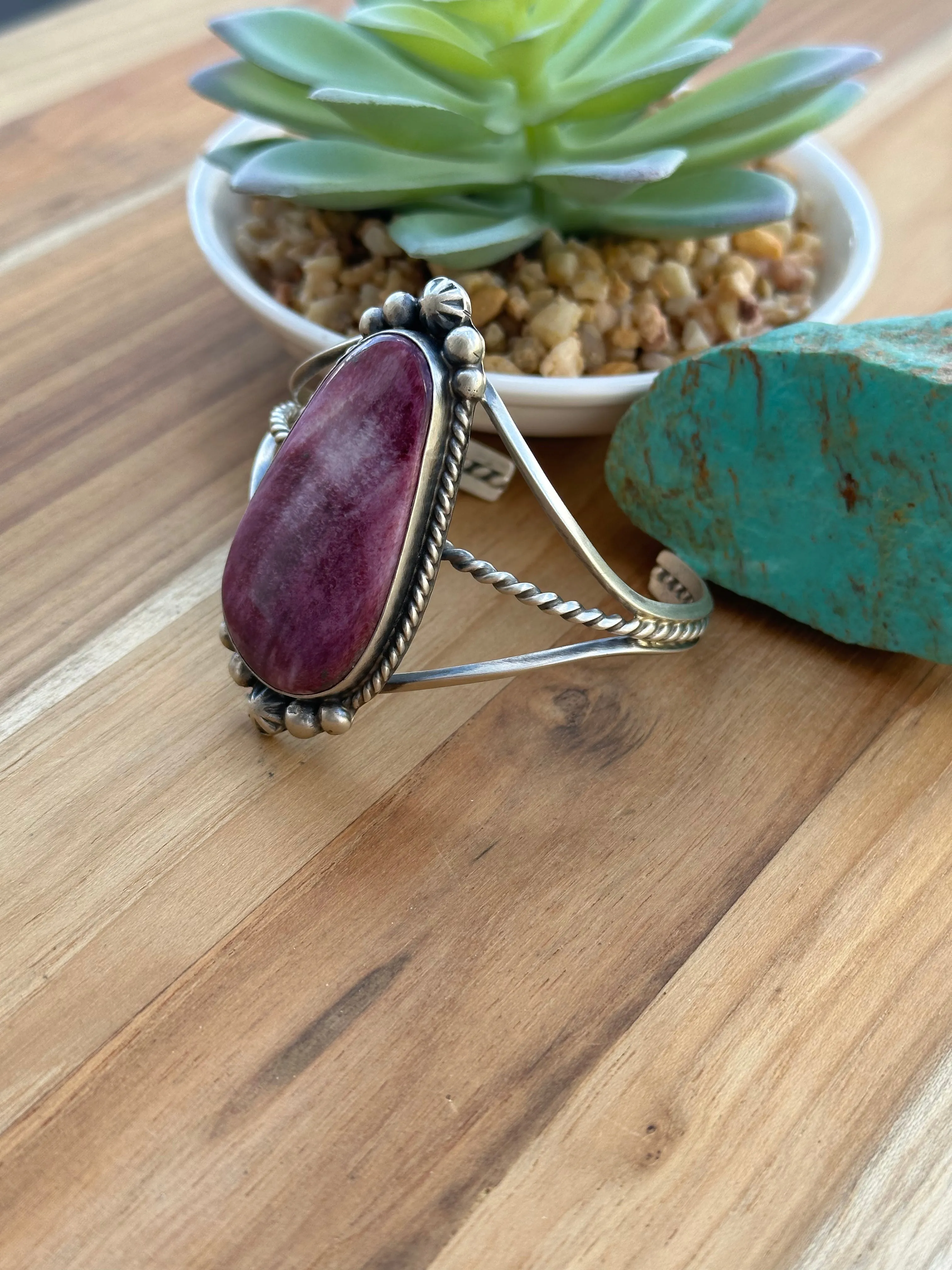 Purple Single Stone Cuff