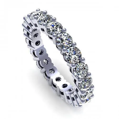 Quality 2.50CT Round Cut Diamond Eternity Ring  in 18kt White Gold