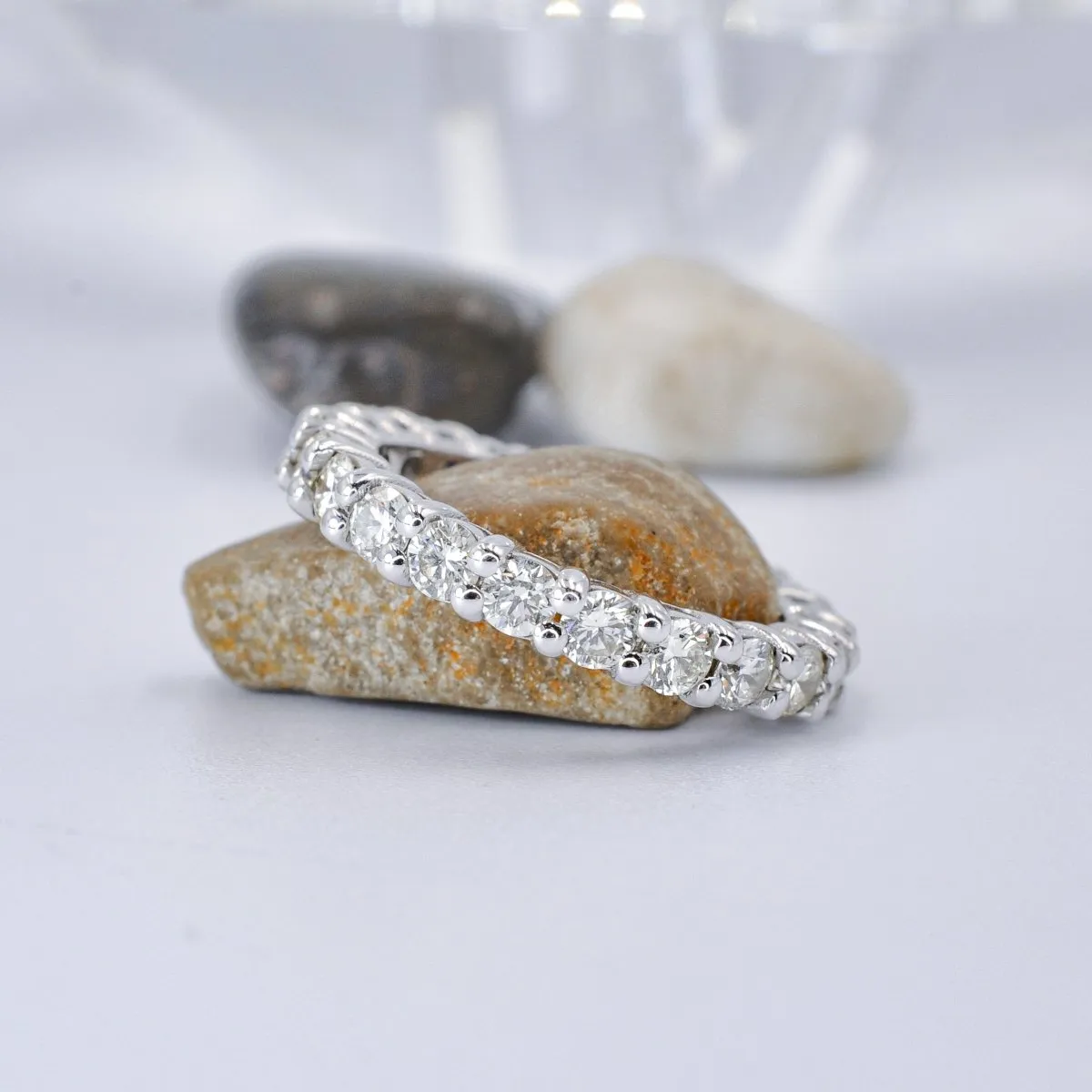 Quality 2.50CT Round Cut Diamond Eternity Ring  in 18kt White Gold