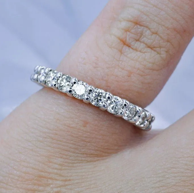 Quality 2.50CT Round Cut Diamond Eternity Ring  in 18kt White Gold