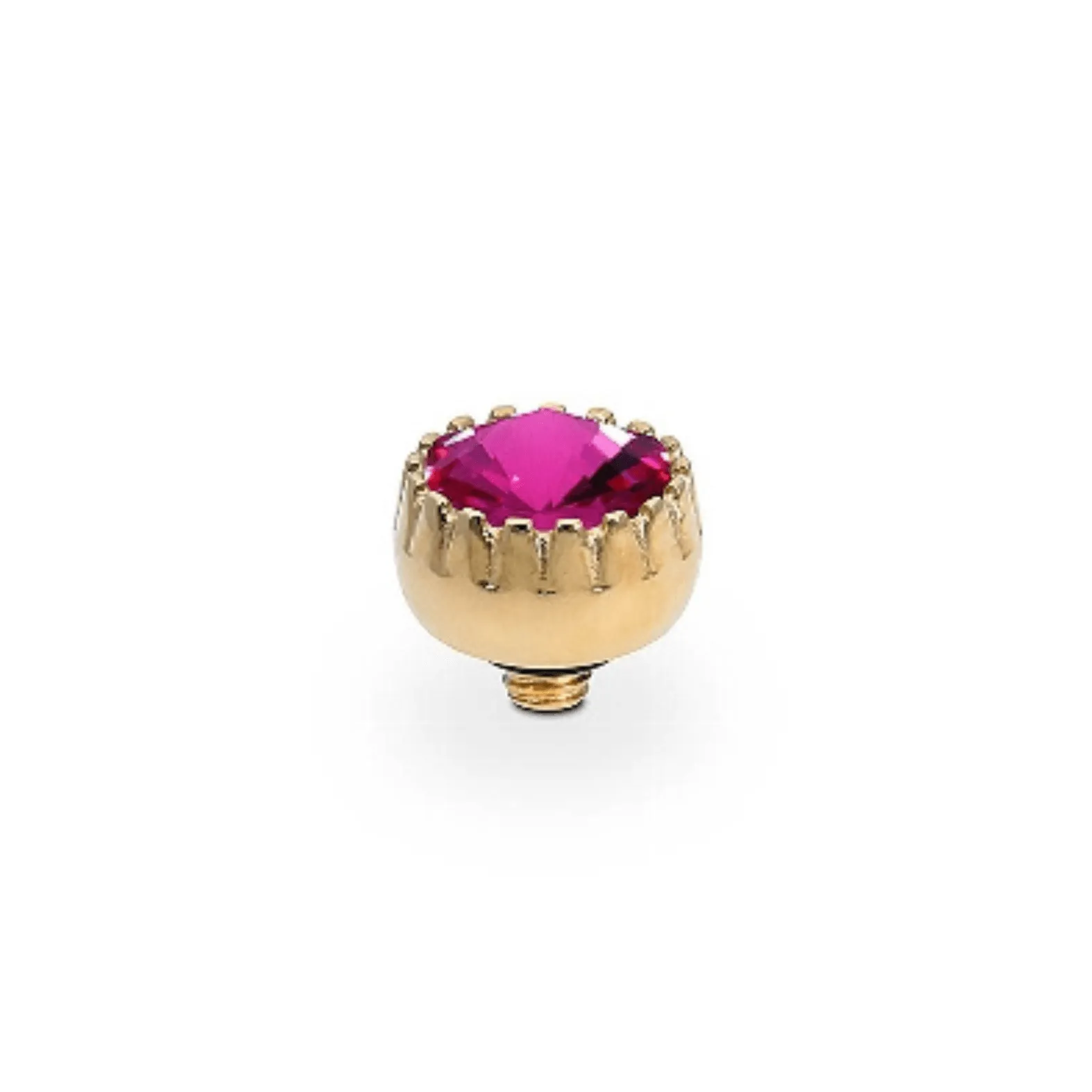 Qudo London 8mm Gold Topper - Fuchsia