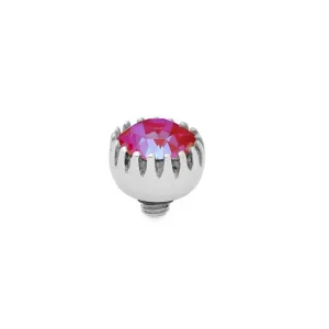 Qudo London 8mm Silver Topper - Royal Red Delite