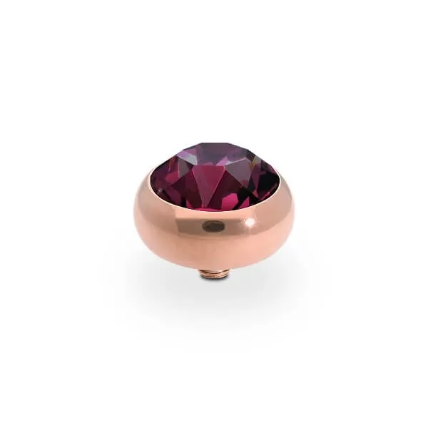 Qudo Sesto 10mm Rose Gold Topper - Amethyst