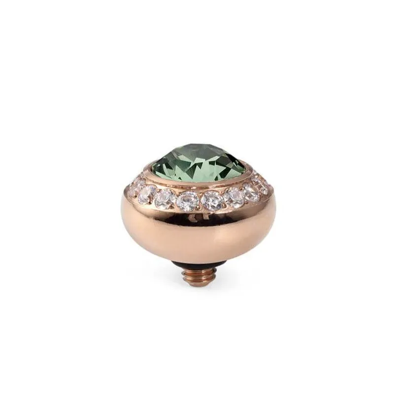 Qudo Tondo Deluxe 10mm Rose Gold Topper - Chrysolite