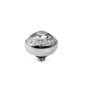 Qudo Tondo Deluxe 10mm Silver Topper - Crystal