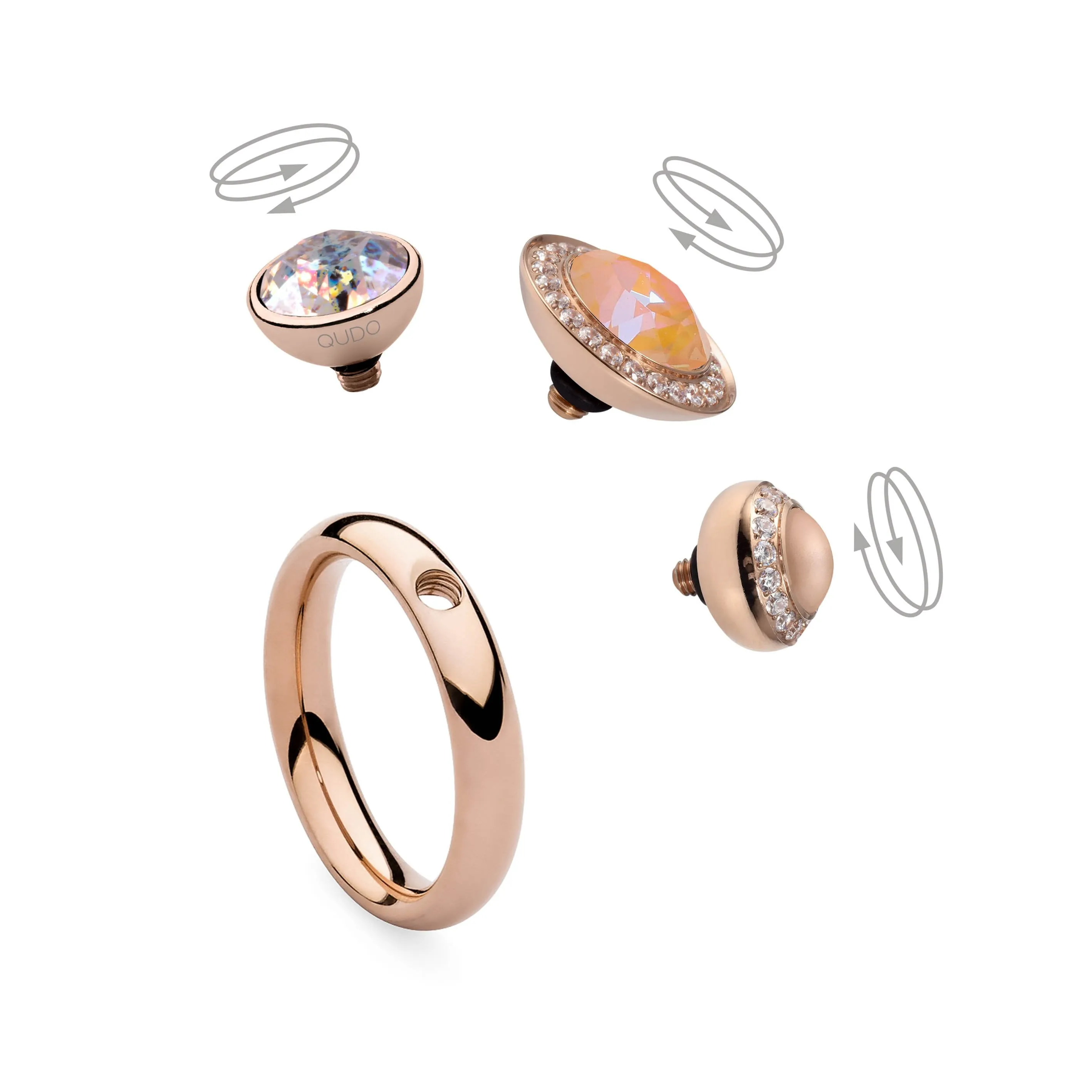 Qudo Tondo Deluxe 13mm Gold Topper - Laguna Delite