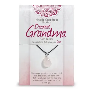 "Dearest Grandma" Health Gemstone Necklace