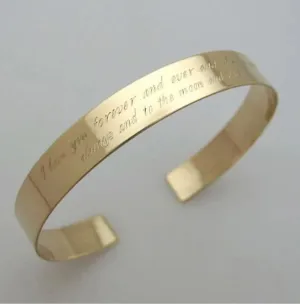 Quote Bracelet - Text Engraved Bangle