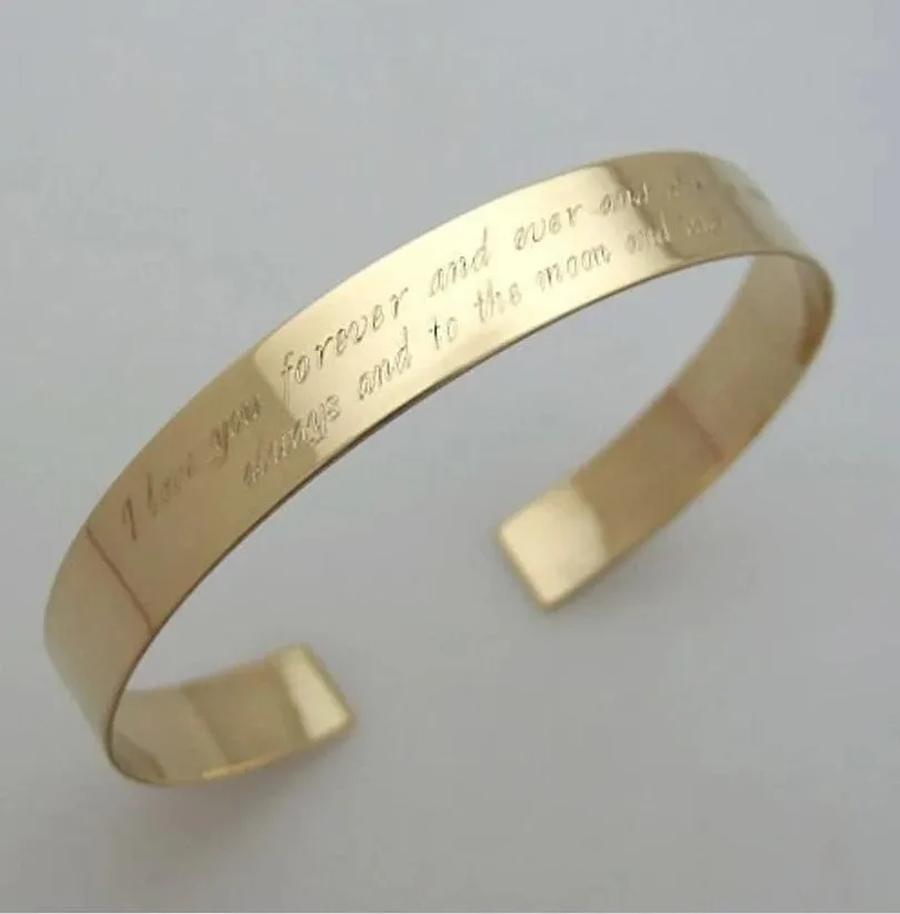 Quote Bracelet - Text Engraved Bangle