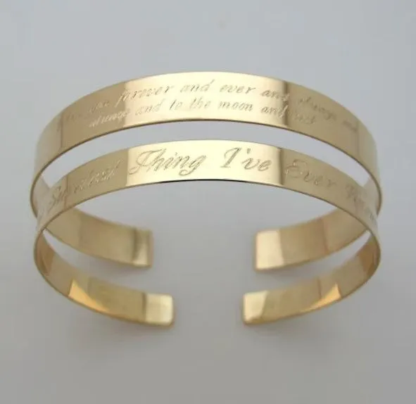 Quote Bracelet - Text Engraved Bangle