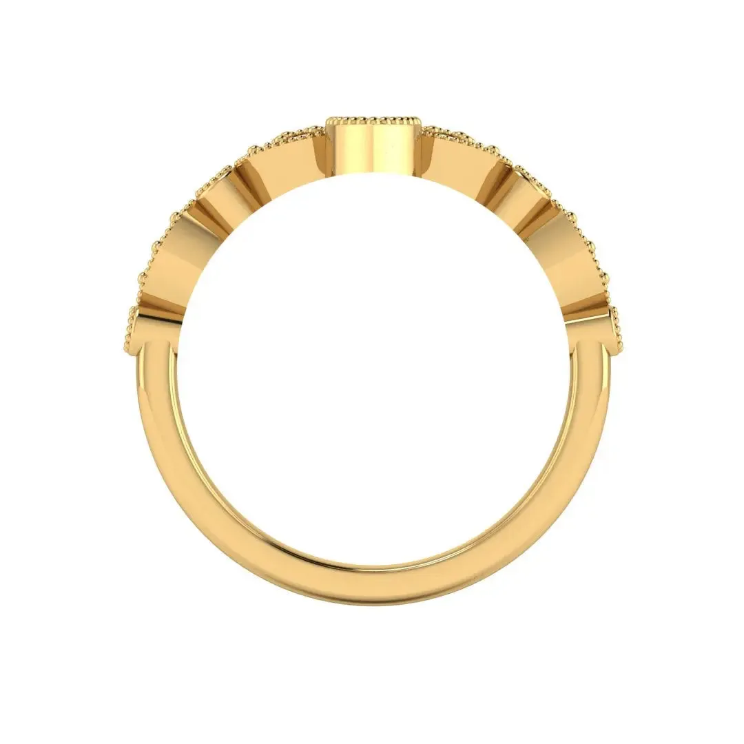 "Elisa" Sparkling Wishbone 0.20ct Diamond Eternity Ring ET70
