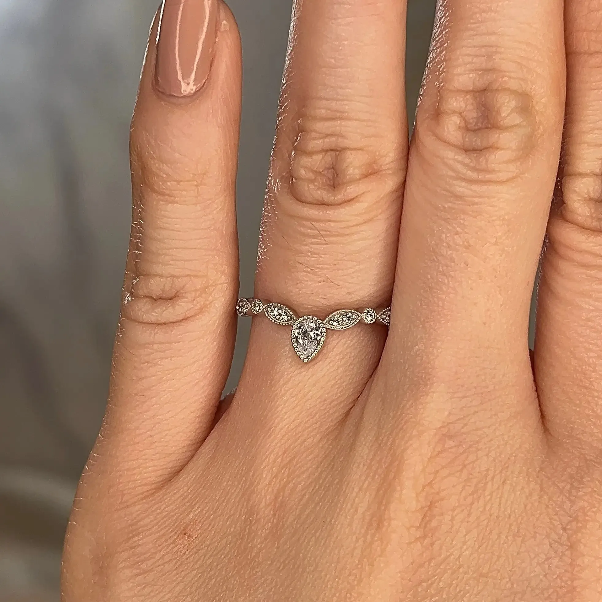"Elisa" Sparkling Wishbone 0.20ct Diamond Eternity Ring ET70