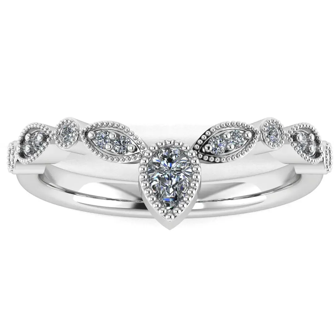 "Elisa" Sparkling Wishbone 0.20ct Diamond Eternity Ring ET70