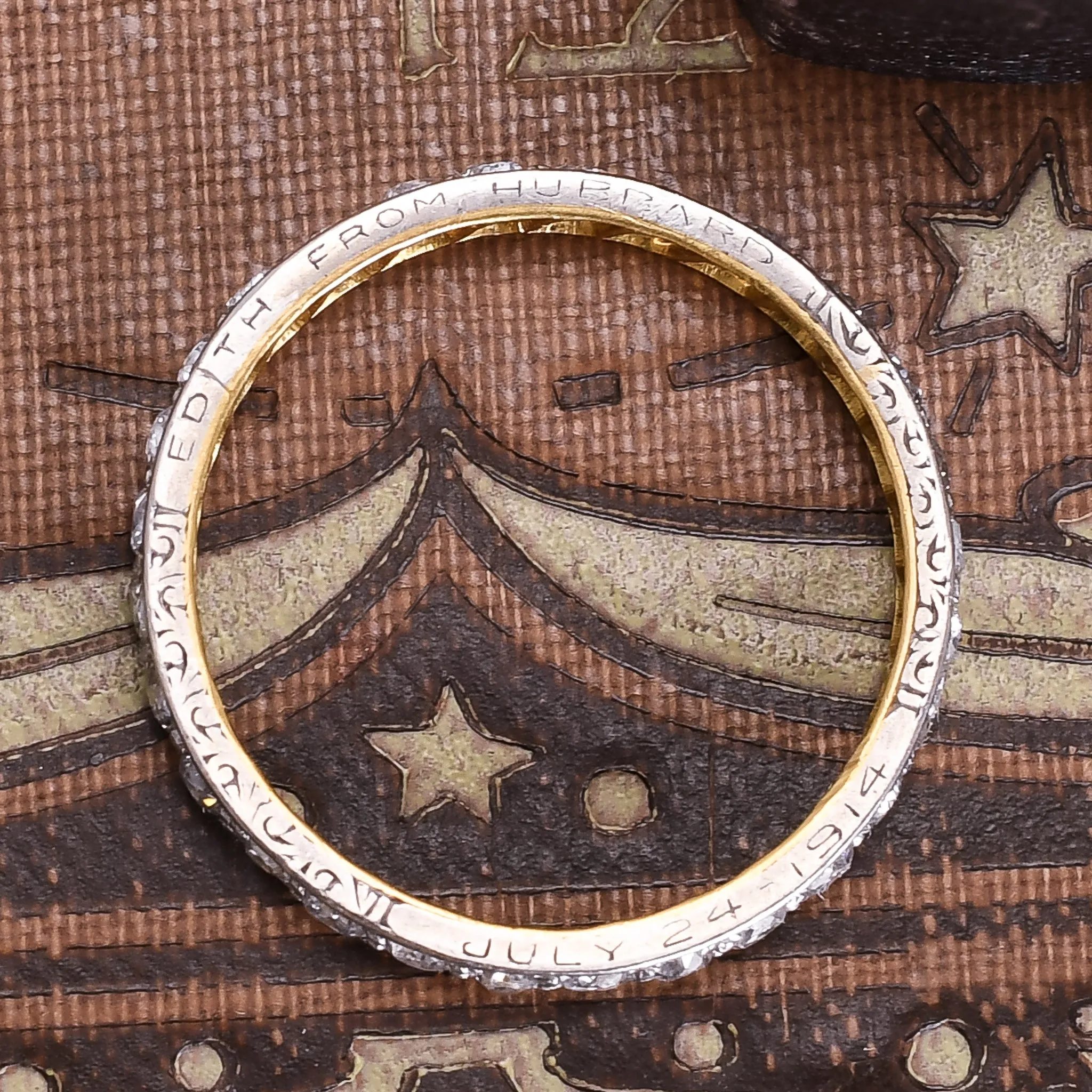 "July 24 1914" Diamond Eternity Ring