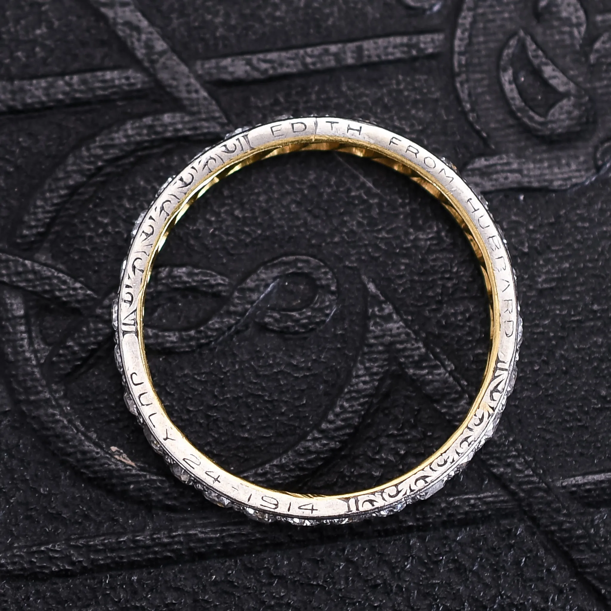 "July 24 1914" Diamond Eternity Ring