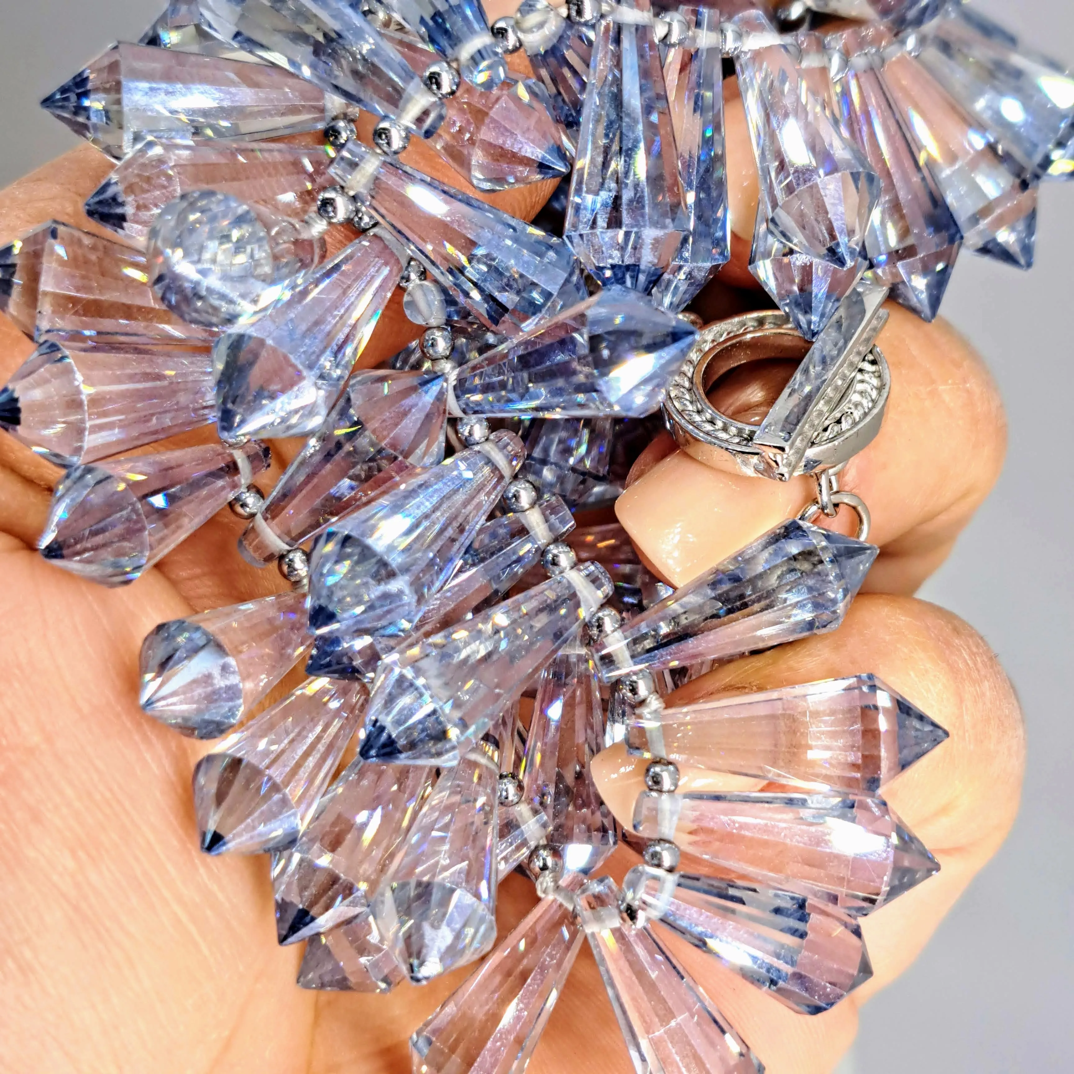 "Sparkle Fest - BLUE!" Necklaces - Swarovski Crystals with Anti-tarnish Sterling or 14K Gold