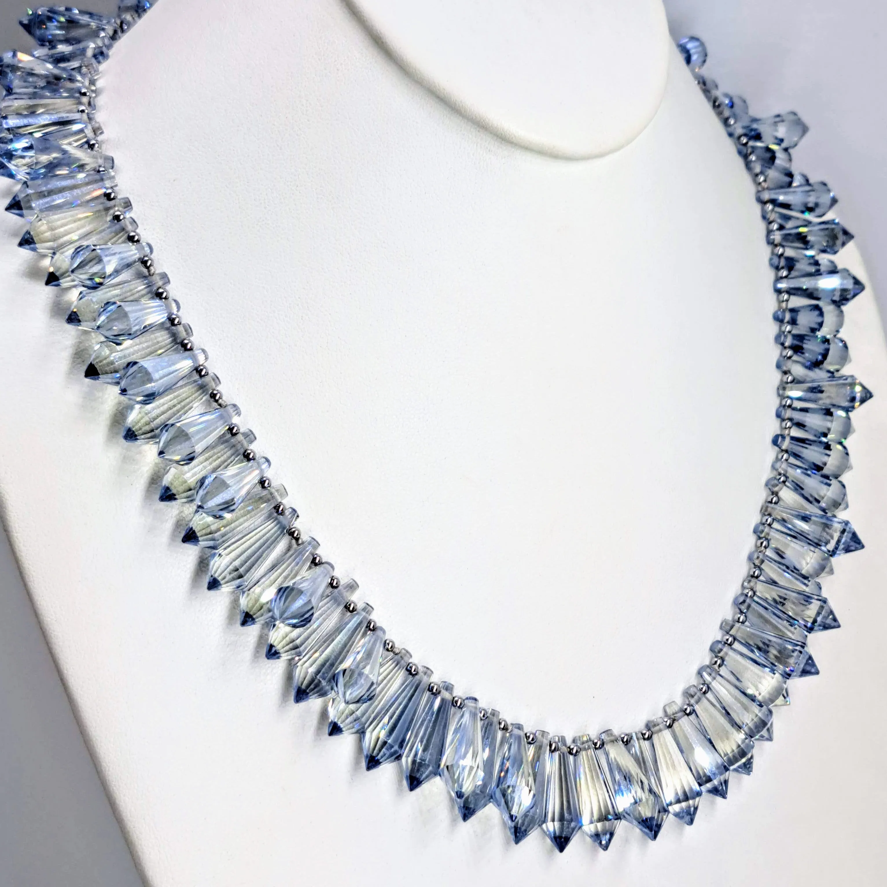 "Sparkle Fest - BLUE!" Necklaces - Swarovski Crystals with Anti-tarnish Sterling or 14K Gold