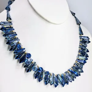 "Sparkle Fest - BLUE!" Necklaces - Swarovski Crystals with Anti-tarnish Sterling or 14K Gold