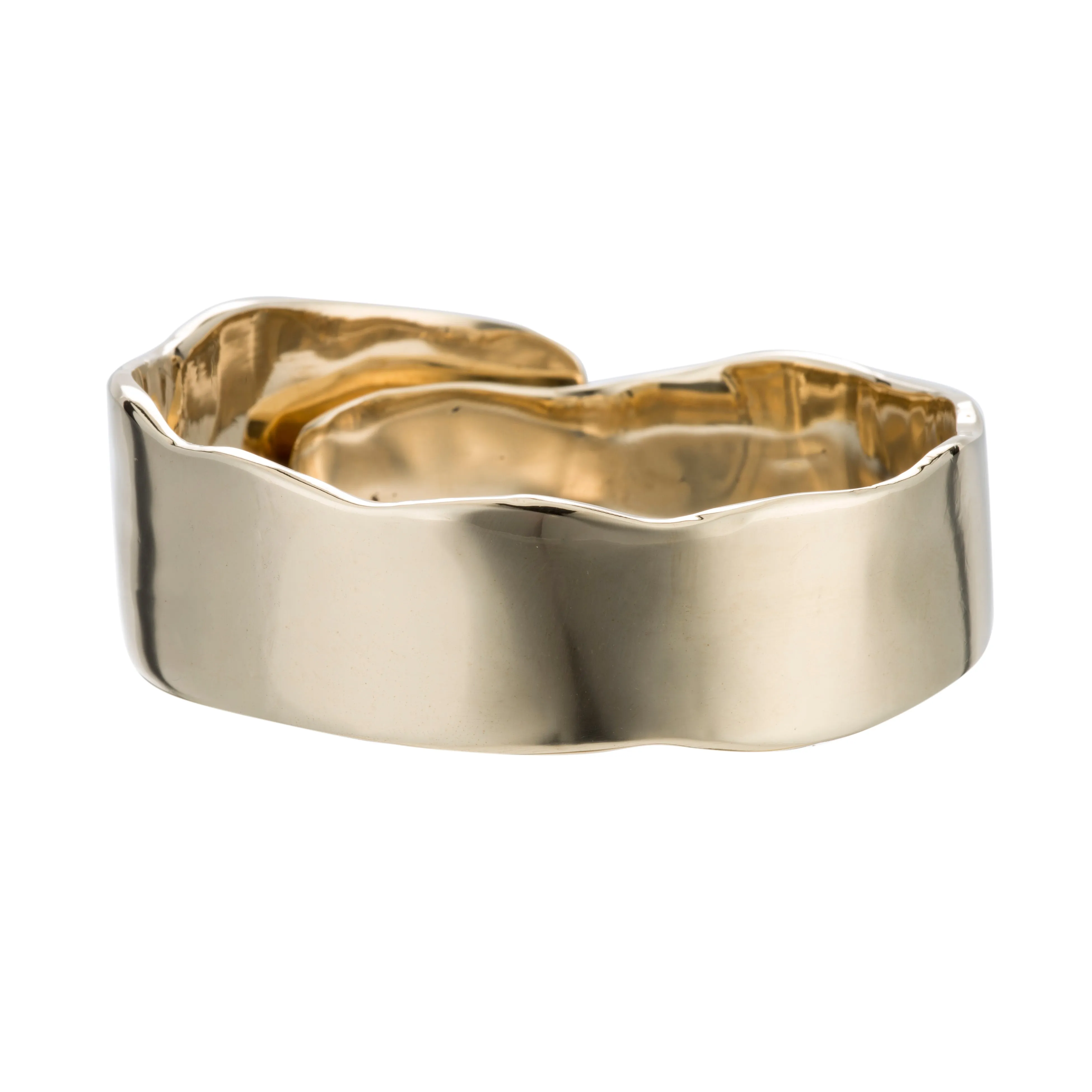 Raw Organic Cuff - 14K Gold Plated