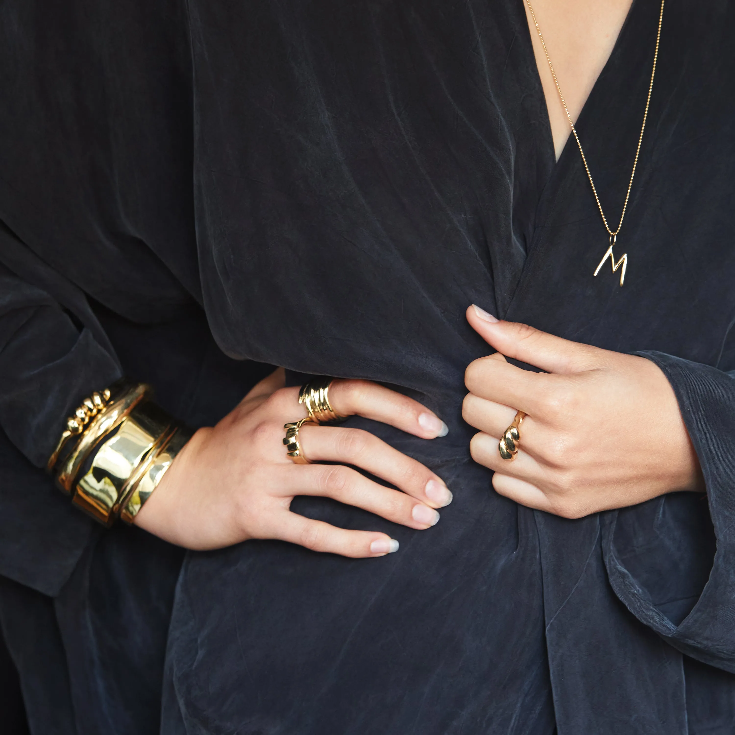 Raw Organic Cuff - 14K Gold Plated