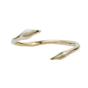 Raw Snake Cuff - 14K Gold Plated