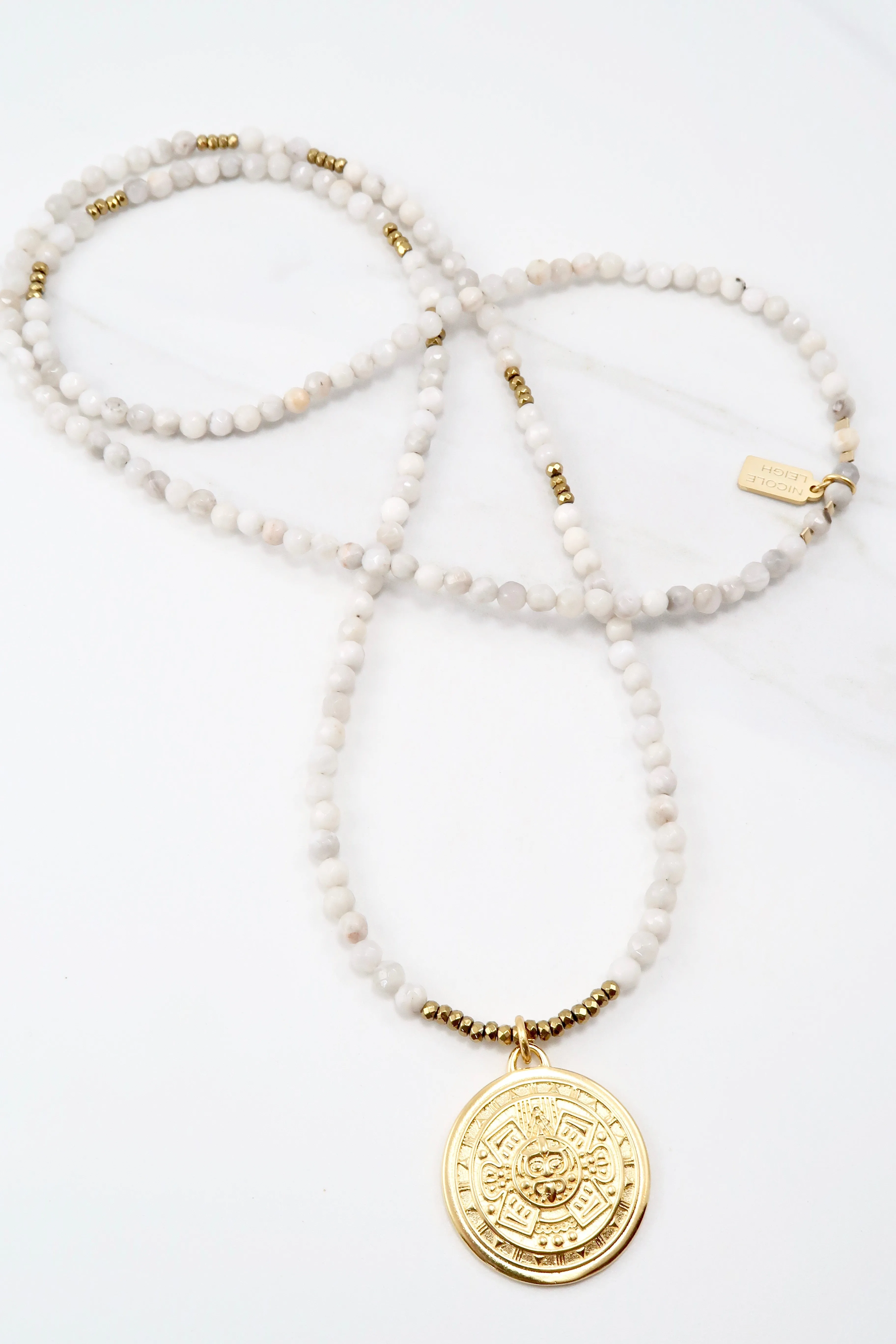 RAYNA white lace agate