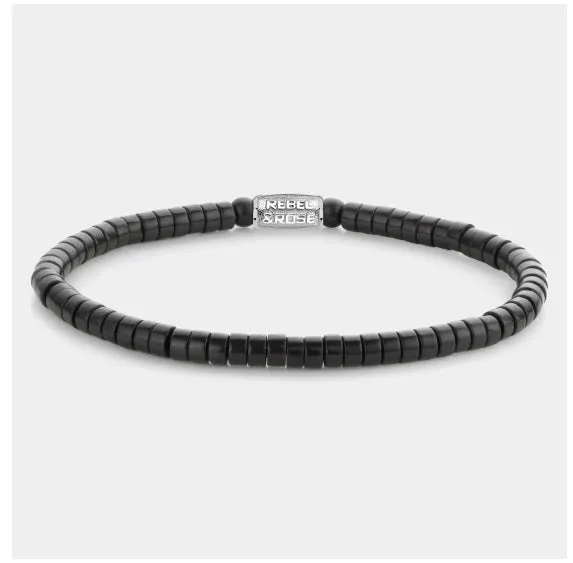 Rebel & Rose Slices - The Black Stone Bracelet