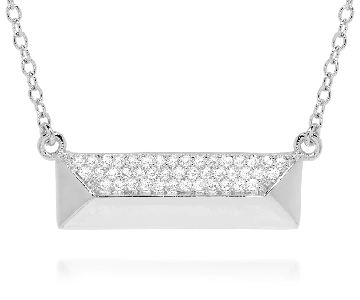 Rectangle Pavé Crystal Necklace